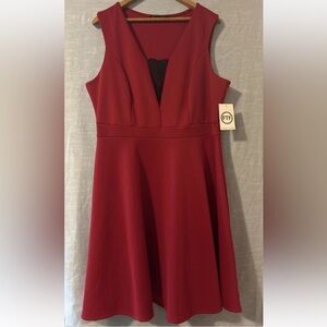 Fashion To Figure Dress Sleeveless Dark Red Women’s Sz 1 Plus NWT